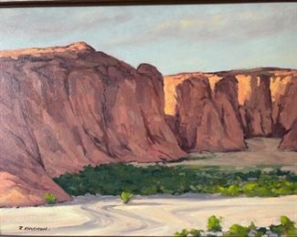 *Original* Art Robert Leroy Knudson Light in The Canyon Painting Canyon De Chelly 1968	17x22	
