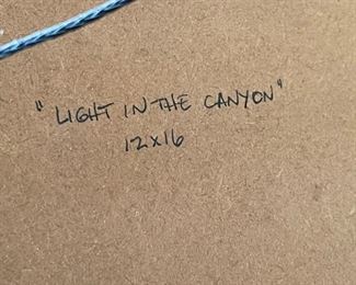 *Original* Art Robert Leroy Knudson Light in The Canyon Painting Canyon De Chelly 1968	17x22	
