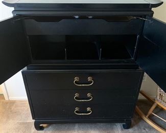 MCM Kent Coffey The Amerasia Ebony Highboy Dresser Asian Inspired	49x42x19	HxWxD
