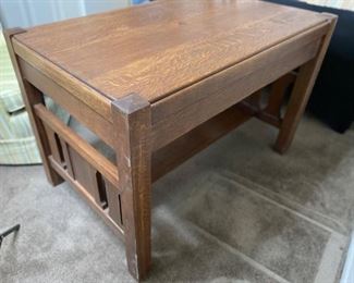Antique Mission Oak Library Desk Arts & Crafts	30x45x29	HxWxD
