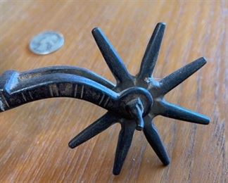 #3 Antique Cowboy Spur  Single	8in Long	
