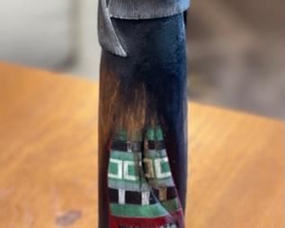 Kachina Doll Carved Wood Jake Warner Long Hair	10.5in H	
