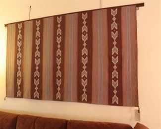 Navajo Crystal Rug Feather Mary Reid Native American	72x44in	
