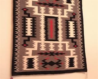 Vintage Navajo Storm Pattern Rug Native American	Rug: 50in x 41.5in	
