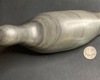 Vintage Inuit Eskimo Soapstone Carving Bird	4x3x9.75	HxWxD