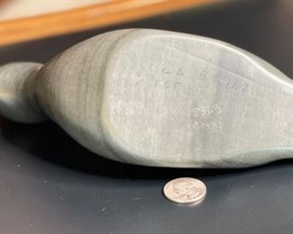 Vintage Inuit Eskimo Soapstone Carving Bird	4x3x9.75	HxWxD