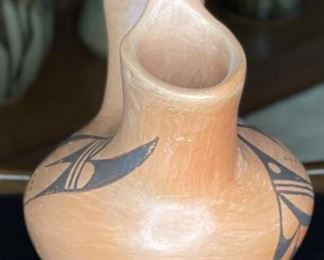 Hopi Pueblo Caroline Talayumptewa Wedding Vase Native American Pottery	9x7.5x6.25in	HxWxD
