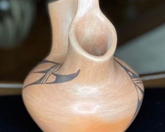 Hopi Pueblo Caroline Talayumptewa Wedding Vase Native American Pottery	9x7.5x6.25in	HxWxD
