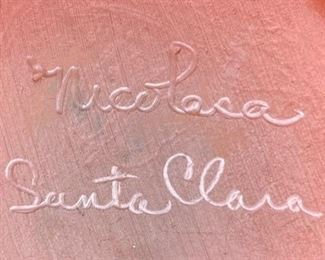 Nicolasa Naranjo Santa Clara Pueblo Polychrome Native American Red Pottery	6in H x 6in Diameter	
