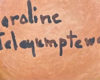 Hopi Pueblo Caroline Talayumptewa Wedding Vase Native American Pottery	9x7.5x6.25in	HxWxD
