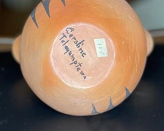 Hopi Pueblo Caroline Talayumptewa Wedding Vase Native American Pottery	9x7.5x6.25in	HxWxD
