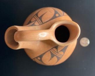 Hopi Pueblo Caroline Talayumptewa Wedding Vase Native American Pottery	9x7.5x6.25in	HxWxD
