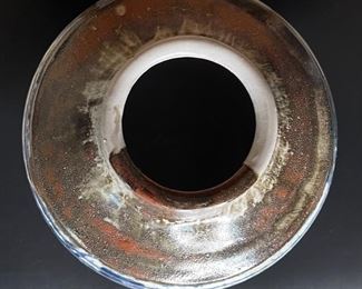 *Signed* Studio Stoneware Pottery drip glaze Vase	10.5in H x 8in diameter at widest	
