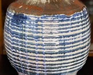*Signed* Studio Stoneware Pottery drip glaze Vase	10.5in H x 8in diameter at widest	
