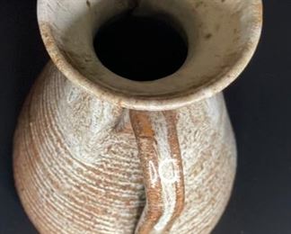 Karl Stoneware Pottery drip glaze Pitcher Studio Pottery	9in H x 5.25in Diameter at bottom	
