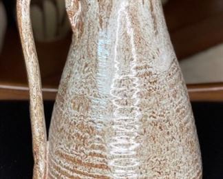 Karl Stoneware Pottery drip glaze Pitcher Studio Pottery	9in H x 5.25in Diameter at bottom	
