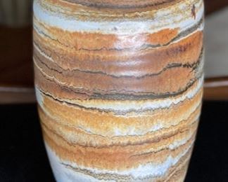 Glenn Spangler MCM Studio Pottery Vase	9in H x 4.75in Diameter at top	
