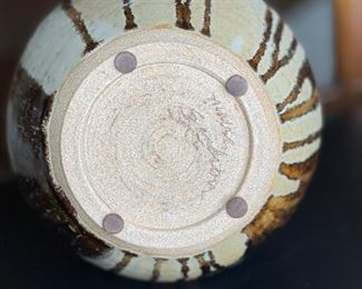 Artist Made Studio Pottery Glazed Vase	8.5in H x 5.25in diameter at widest	
