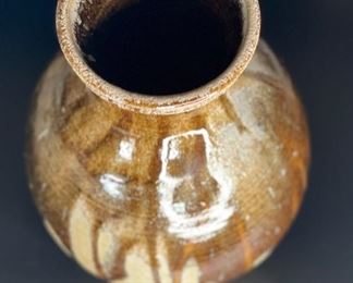 Artist Made Studio Pottery Glazed Vase	8.5in H x 5.25in diameter at widest	
