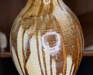 Artist Made Studio Pottery Glazed Vase	8.5in H x 5.25in diameter at widest	
