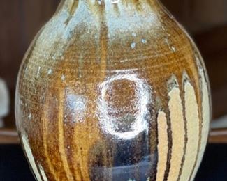 Artist Made Studio Pottery Glazed Vase	8.5in H x 5.25in diameter at widest	
