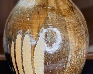Artist Made Studio Pottery Glazed Vase	8.5in H x 5.25in diameter at widest	
