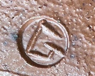 Gunther Pottery Stoneware Studio Pottery Glaze Ribbed Vase	12in H x 5in Diameter at widest	
