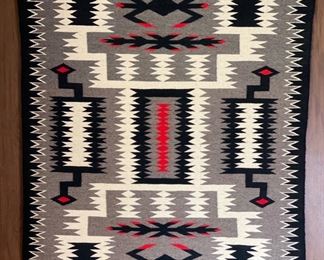 Vintage Navajo Storm Pattern Rug NAtive American	Rug: 50in x 41.5in	
