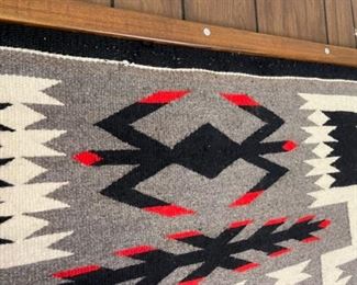 Vintage Navajo Storm Pattern Rug NAtive American	Rug: 50in x 41.5in	
