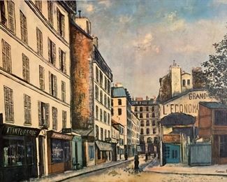 Maurice Utrillo Street Framed Embellished Print	23.5x30x1.5in	HxWxD
