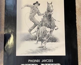 *Signed* James L Branscum Phoenix Jaycee’s Rodeo of Rodeos 1983 Poster	32x24in	

