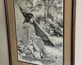 *Signed* Litho James Branscum Love Builds The Home Framed	31x25x2in	HxWxD
