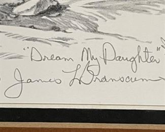 *Signed* Litho James Branscum Dream My Daughter Framed	25x19x1in	HxWxD

