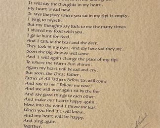 *Signed* Poster & Poem James Branscum Un-Framed	18x24in	
