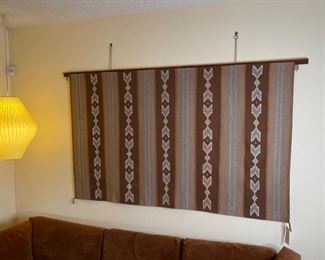 Navajo Crystal Rug Feather Mary Reid Native American	72x44in	
