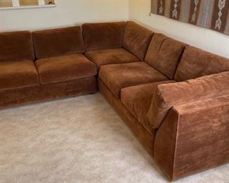 MCM Vintage Rialto Cocoa Sofa Sectional Couch	28x34x96-86in	HxDx Length (each direction)
