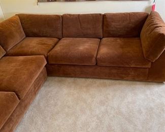 MCM Vintage Rialto Cocoa Sofa Sectional Couch	28x34x96-86in	HxDx Length (each direction)
