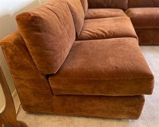 MCM Vintage Rialto Cocoa Sofa Sectional Couch	28x34x96-86in	HxDx Length (each direction)
