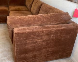 MCM Vintage Rialto Cocoa Sofa Sectional Couch	28x34x96-86in	HxDx Length (each direction)
