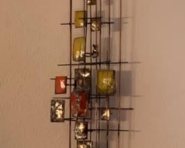 Sm Don Buby Brutalist MCM Abstract Metal Art Cranbrook Products	27x6x2in	HxWxD
