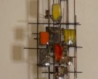 Sm Don Buby Brutalist MCM Abstract Metal Art Cranbrook Products	27x6x2in	HxWxD
