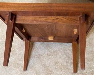 MCM Custom Walnut End/Side Table	16x28x28in	HxWxD
