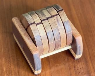 Artist Made Hard Wood Coasters set	4.5x4.5x5in	HxWxD
