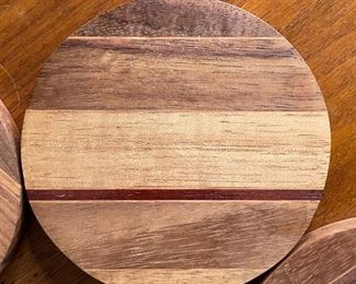Artist Made Hard Wood Coasters set	4.5x4.5x5in	HxWxD
