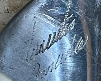 Hoselton Cast Aluminum Stingray Rock  Sculpture Art Signed	4x5x4.5in	
