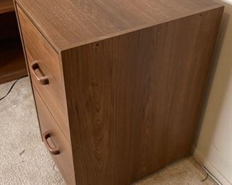 Faux Wood Veneer 2 drawer File Cab	26x14.5x20in	HxWxD
