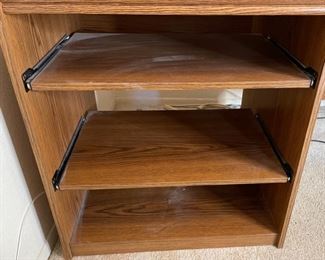 Faux Wood Veneer AV Printer Stand with Pull out shelves	28x25x24in	HxWxD
