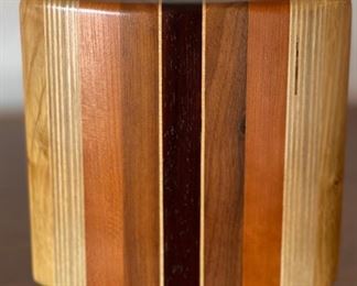 #1 Artist Made Hard Wood Bookends PAIR	6.75x6.75x1.25in	HxWxD
