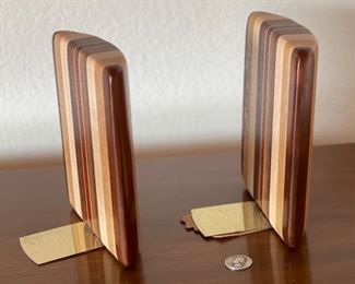 #2 Artist Made Hard Wood Bookends PAIR	7.25x6.5x1.5in	HxWxD
