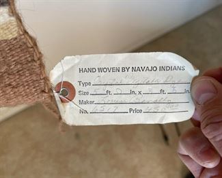 Navajo Rug Louise Benally Crystal Vegetable Dye	60x40.75in	HxWxD
